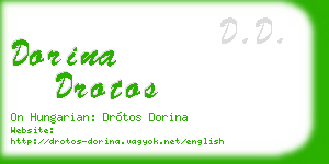 dorina drotos business card