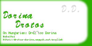 dorina drotos business card